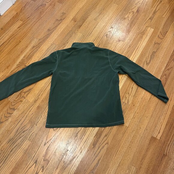 North Face Sweater Mens Large Green Zip Pullover Lightweight Fleece - Picture 2 of 3